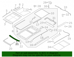 Front roof trim Ford Edge 19 - for panoramic, scratches