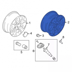 Wheel disk R16 Ford Ecosport 18-22 type 2