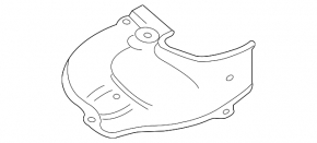 Exhaust manifold protection upper right Subaru Impreza WRX GH 08-14 2.5T