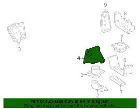 Left engine bracket for Mercedes W164 ML V6