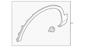 Front right wing arch trim Volvo XC40 19-25