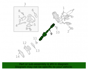 Toyota Venza 09-15 steering shaft