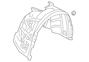Front left fender liner for Audi A6 allroad 19-25