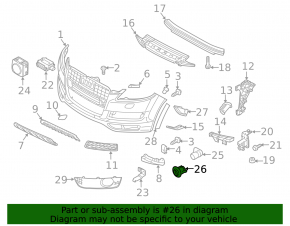 Front bumper parking sensor ring left Audi Q7 4L 10-15 Off road pkg