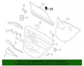 Hook for the rear left door curtain BMW X5 G05 19-26