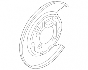 Brake Disc Cover Rear Left Kia Sorento 14-15