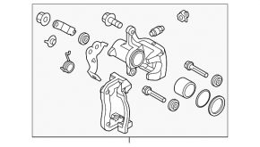 Rear left support Kia Soul 14-19