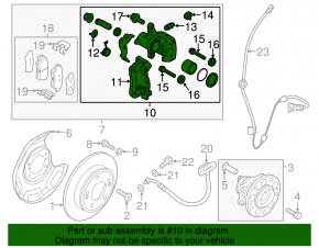 Rear left support Kia Soul 14-19