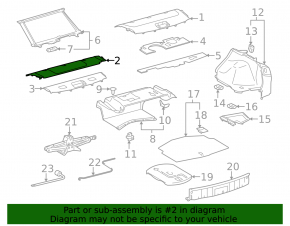 Rear shelf Lexus IS250 IS300 IS350 11-13 black