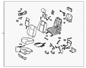 Lexus RX350 RX450h 10-12 passenger seat without airbag