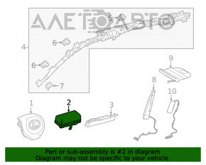 Lexus RX350 RX450h 16-22 passenger airbag in the dashboard