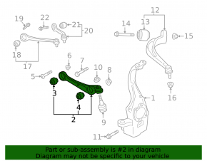 Lower control arm, front left, Audi Q5 80A 18-24 3.0T