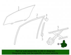Front left window lift motor Lexus CT200h 11-17