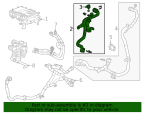 Chevrolet Equinox EV 24-26 cooling system hose to heater supply with sensor and bracket