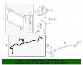 Lexus RX450h 10-15 air conditioner heater-condenser tube