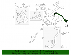 Cooling return pipe, reservoir-head, Audi Q5 8R 13-17 2.0T, hybrid