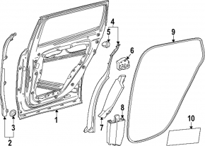 Rear left door assembly for Mercedes X247 GLB 20-26