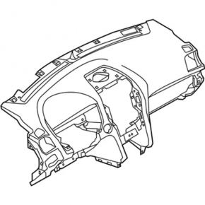 Torpedo front panel without AIRBAG Ford Explorer 16-19 police breakage of the mount of the border