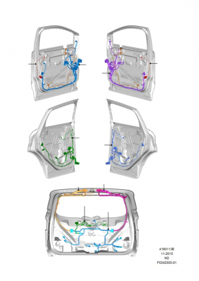 Wiring trunk door Ford Escape MK3 17-19 rest
