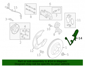 Brake hose rear left Ford Mustang mk6 15-