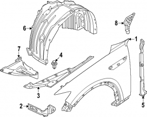 Front right fender Mazda CX-90 24-26