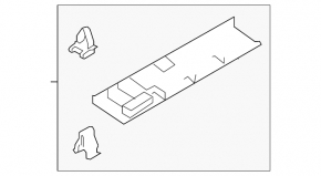 Mazda CX-50 23-25 black upper trunk lid trim