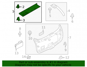 Mazda CX-50 23-25 black upper trunk lid trim
