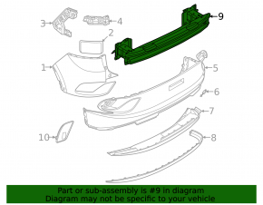 Rear bumper reinforcement for Volkswagen ID.4 23-25