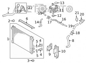 Expansion tank cooling Toyota Prius 50 16-20 without cover