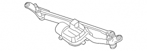 Cadillac CTS 14-19 Windscreen Wiper Trapezoid with Motor