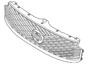 Volvo XC90 25-26 Chrome Radiator Grille, Type 2