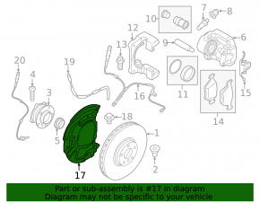 Brake Disc Cover Front Left BMW X5 F15 14-18