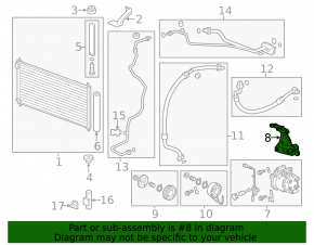 Acura ILX 13-14 A/C Compressor Bracket