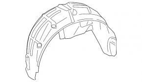 Rear right fender liner VW CC 13-17 rest, torn