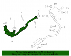 Exhaust manifold with catalytic converter Subaru Forester 19-SK rusty