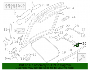 Rear view camera mount for Audi E-Tron 19-23