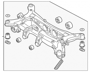 Rear subframe Kia Sorento 14-15 AWD