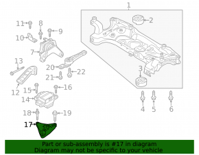 Engine bracket left VW Jetta 13-16 USA 1.4T hybrid