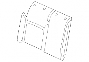 Right rear seat backrest for VW Jetta 11-18 USA, black cloth