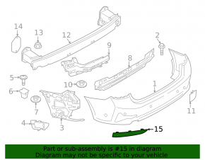 Rear left reflector BMW 3 G20 23-25