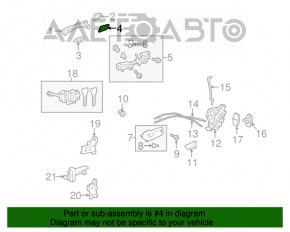 Door handle seal front left rear Lexus RX350 RX450h 10-15