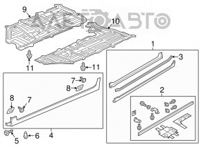 Underbody protection right Acura ILX 13-22