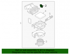 Actuator motor for the heater ventilation system of the Mitsubishi Outlander 22-25