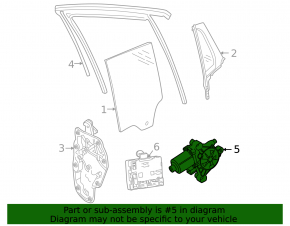 Rear left window lift motor for Volkswagen ID.4 23-25