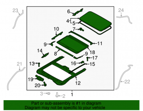 Sunroof Assembly Hyundai Elantra AD 17-20