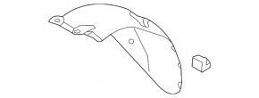 Rear mudguard left rear part Hyundai Elantra UD 11-16