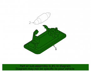 Luggage compartment number plate light left Audi Q7 4L 10-15