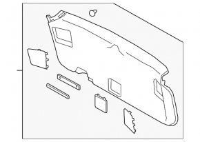 Trunk door trim Subaru Outback 20-21 black