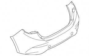 Rear bumper bare Mazda 3 14-18 BM