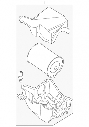 Air filter housing Ford Escape MK3 13-19 2.0T, broken mount